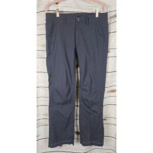 Prana Halle Womens Hiking Pants 6 Convertible Roll Up Gray Stretch Nylon